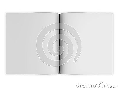 Blank open book pages Stock Photo