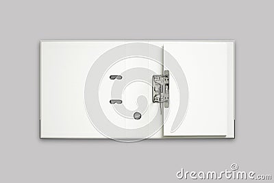 Blank open and closed office binder mockup isolated on a background. Stock Photo