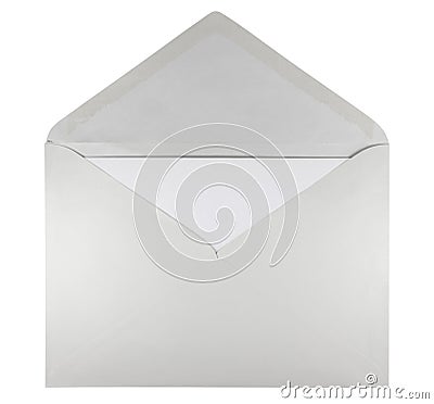 Blank open envelope - white Stock Photo