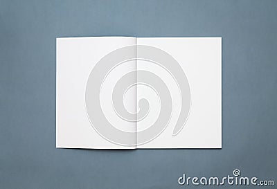 Blank open magazine Stock Photo