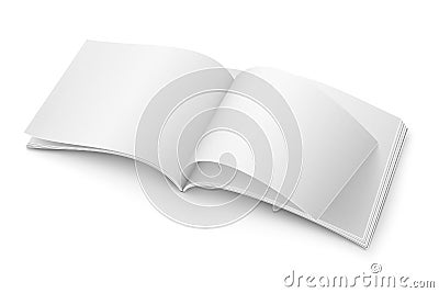 Blank open magazine template. Wide format Vector Illustration