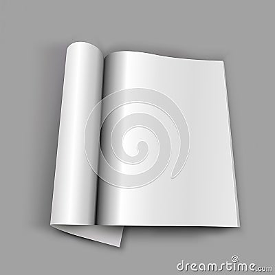 Blank opened magazine Vector Illustration