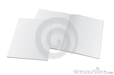 blank opened magazine with cover Vector Illustration