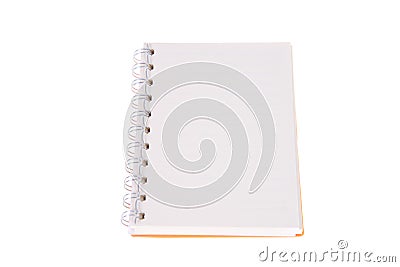 Blank opened notebook with lined papers Stock Photo