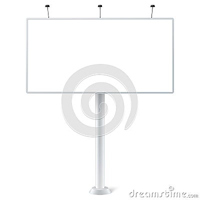 Blank outdoor billboard Vector Illustration