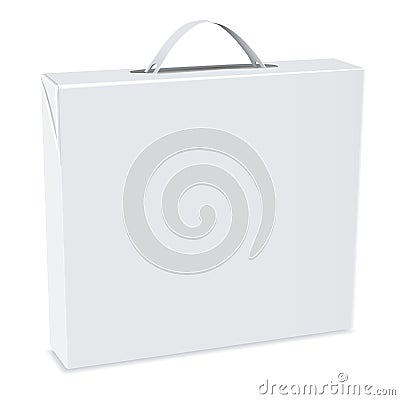 Blank package box with handle Stock Photo