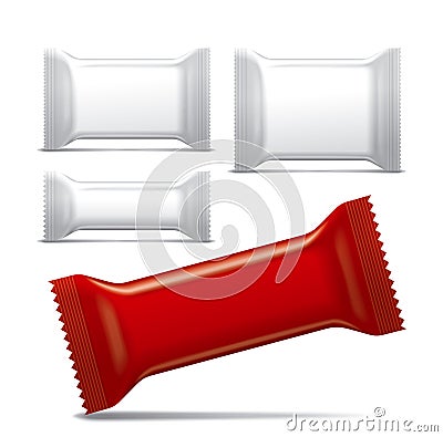 Blank package collection Vector Illustration