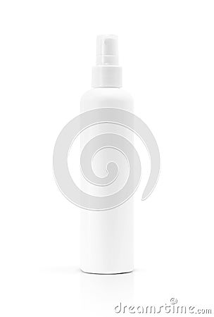 blank packaging cosmetic spray bottle isolated on white background Stock Photo