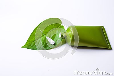 Green cosmetic Stock Photo