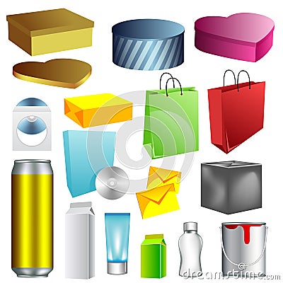 Blank packaging templates Vector Illustration