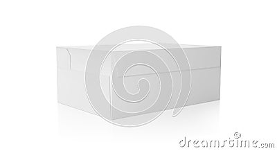 Green grass field isolated on white backgroundblank packaging white cardboard box isolated on white background ready for packaging Stock Photo