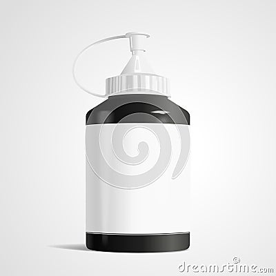 Blank paint bottle Cartoon Illustration