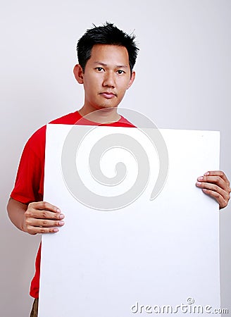 Blank paper for advertisment Stock Photo