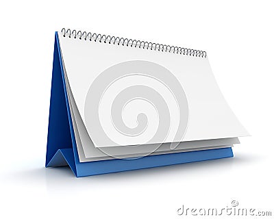 Blank paper calendar Stock Photo