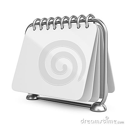 Blank paper calendar. 3D Icon Stock Photo