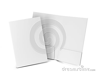 Blank paper folder mockup Cartoon Illustration