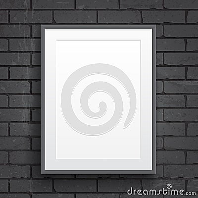 Blank paper poster with frame Vector Illustration