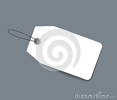 Blank paper price tag or label Vector Illustration