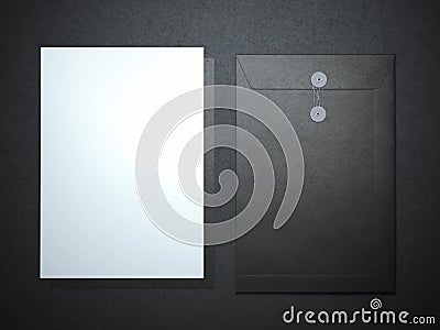 Blank paper sheet and folder Stock Photo