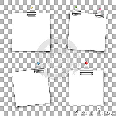 Blank paper sheets Vector Illustration