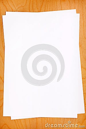 Blank Paper Sheets Stock Photo