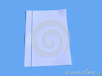 Empty paper on blue ground Stock Photo