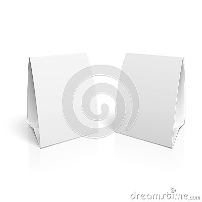 Blank paper table cards. Vector Illustration