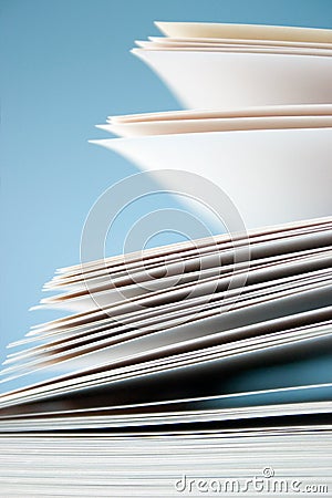 Blank papers Stock Photo