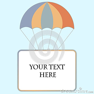 Blank parachute text template Stock Photo