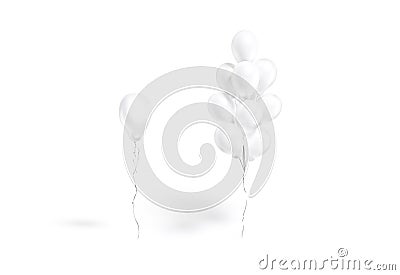 Blank pear sphere balloon single and bouquet mockup, front view Stock Photo