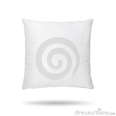 Blank pillow isolated on white background. Empty cushion for your design. Clipping paths object Stock Photo