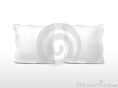 Blank pillows set Vector Illustration