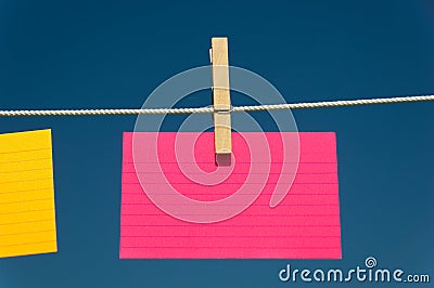 Blank Pink index card Stock Photo