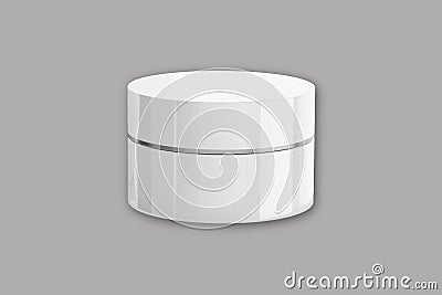 Blank plain Cosmetic Cream jar with box packaging mockup, Stock Photo