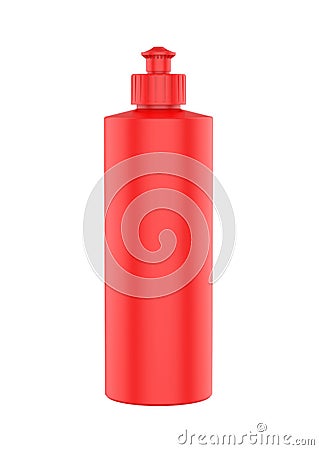 Blank plastic bottle with Push Pull Bottle Cap for mock up and branding, 3d render illustration. Cartoon Illustration