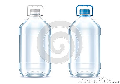 Blank plastic bottles Vector Illustration