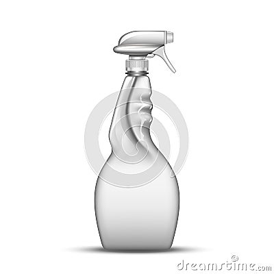 Blank Plastic Spray Bottle Cleaning Liquid Vector Vector Illustration