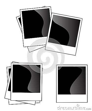 Blank Polaroid frames vector Vector Illustration
