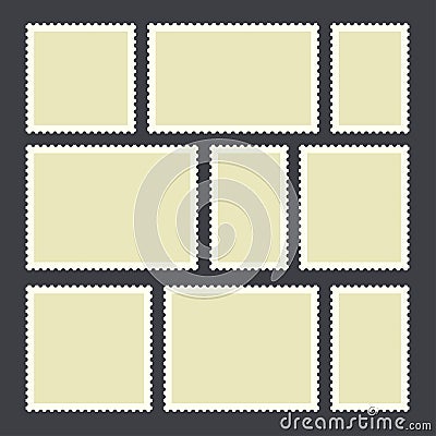 Blank postage stamp Vector Illustration