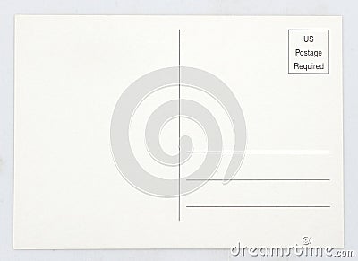 Blank Postcard Stock Photo