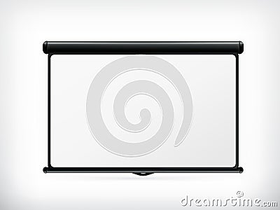 Blank Projection screen Vector Illustration