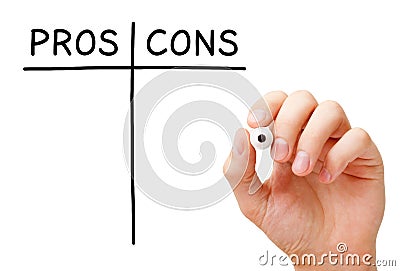 Blank Pros And Cons List Stock Photo