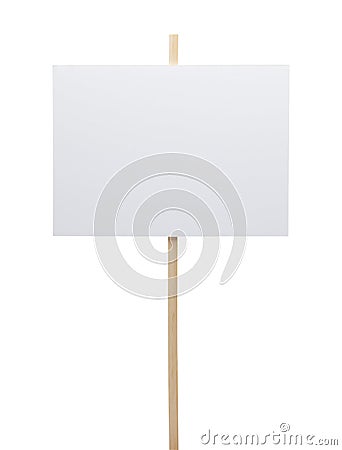 Blank Protest Sign Stock Photo