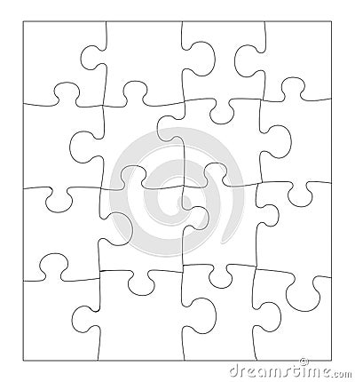 Blank Puzzle Stock Photo