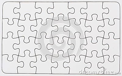 Blank Puzzle Stock Photo