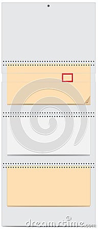 Blank quarterly calendar with spring Vector Illustration