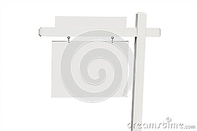 Blank Real Estate Sign Stock Photo