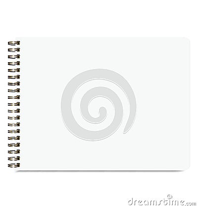 Blank Realistic Sketchbook Vector Illustration