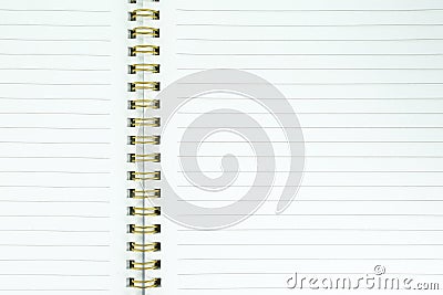 Blank realistic spiral notebook Stock Photo