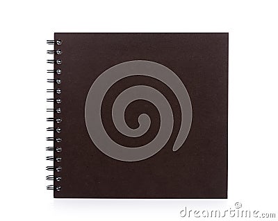 Blank realistic spiral notebook isolated on white background Stock Photo